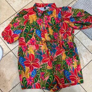 Tropical shorts romper - 3XL